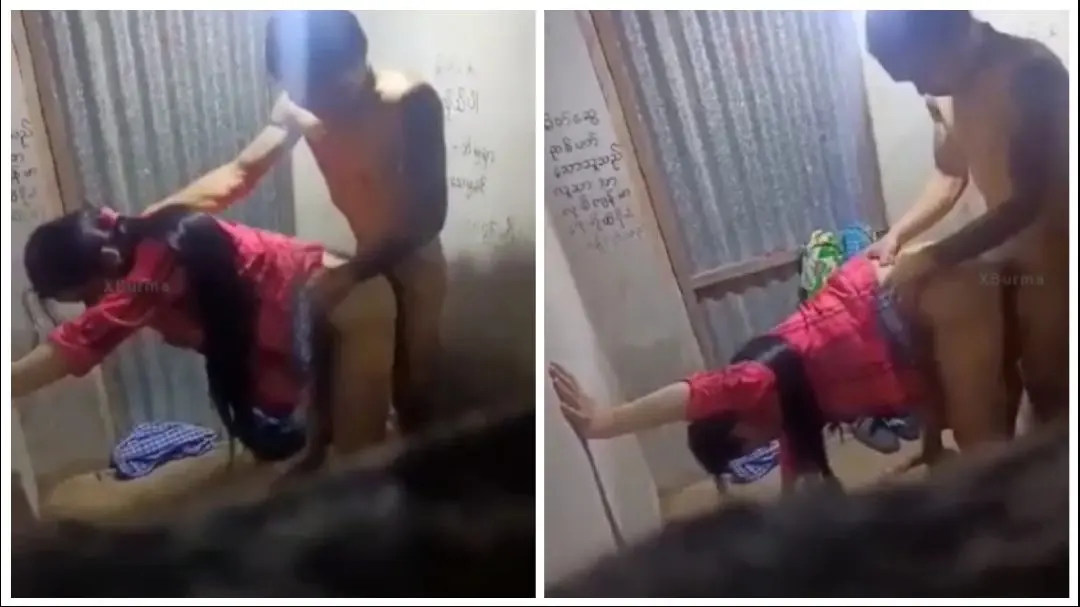 အိမ်သာထဲကုန်းတဲ့ ဆံရှည်မလေး – Couple Standing Doggy Sex In The Toilet