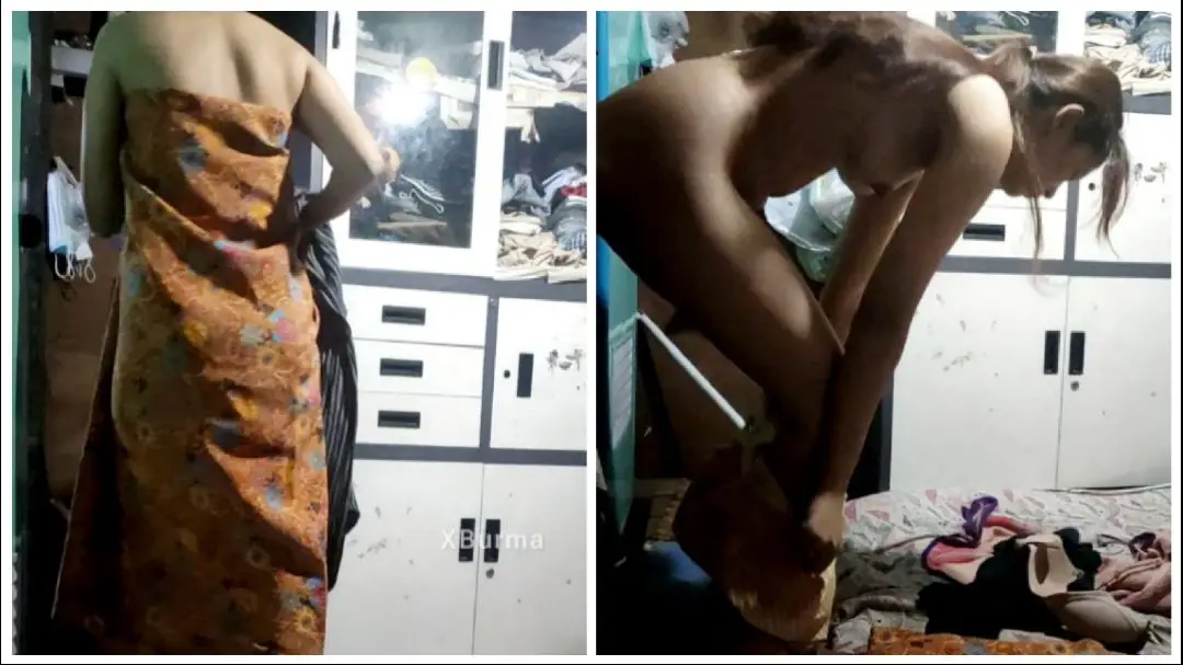 မိန်းမ အဝတ်လဲနေတုန်း ခိုးရိုက် – Video Of A Wife Changing Clothes