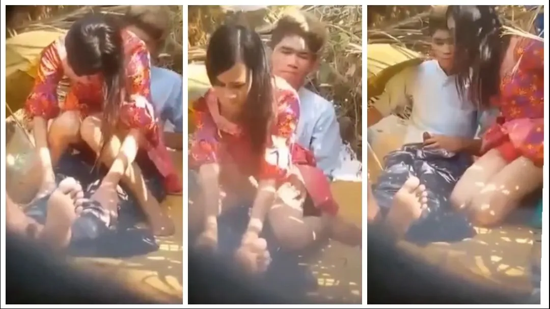 လူမြင်မှာစိုးရိမ်နေတဲ့စော်လေး – Young Couple Having Reverse Cowgirl Riding Fuck