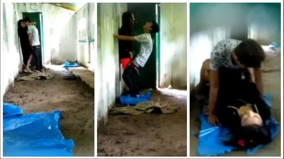 မြန်မာချောင်းရိုက် (၂၅) – Couple Having Standing Fucked In The Old House