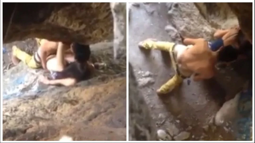 ကျောက်ဆောင်ကြားထဲ ခိုးစားတဲ့အတွဲ – Couple Having Sex Among Rocks