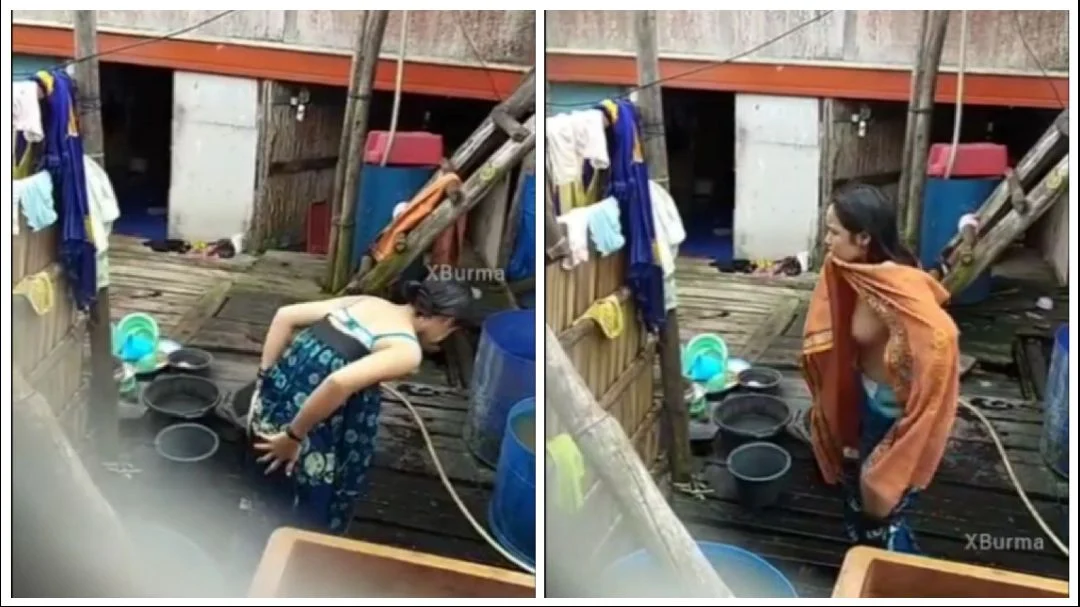 ရေချိုးချောင်းရိုက် (၁၄) – Teen Girl Shower