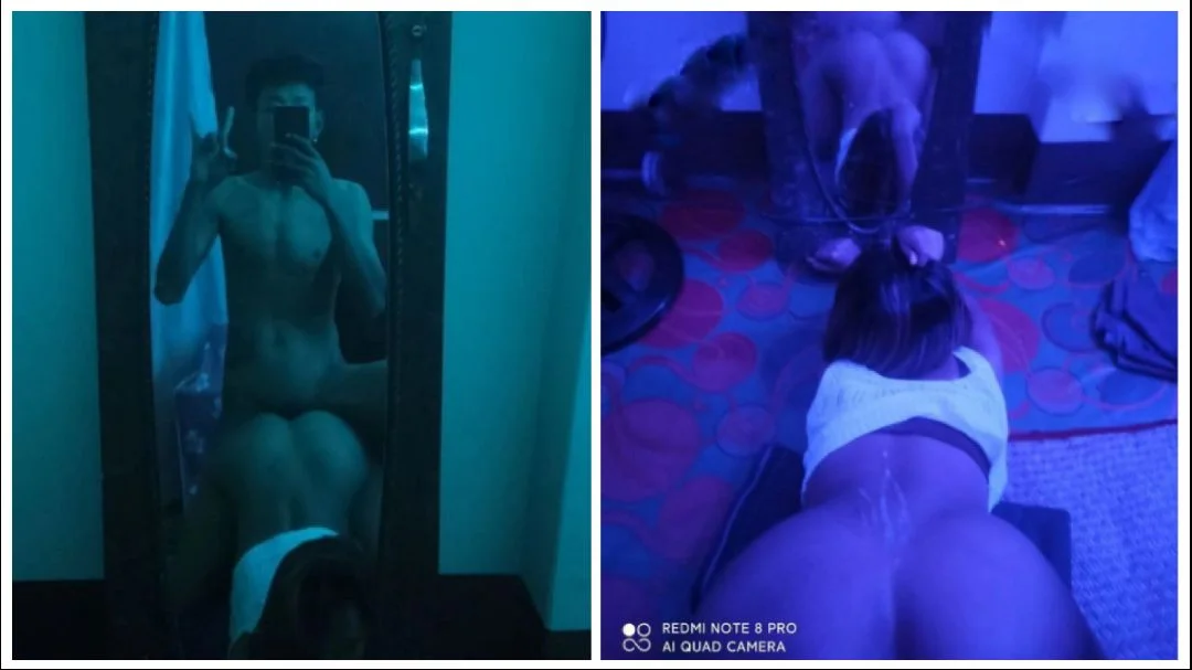 မှန်ထောင်ရိုက်ပြီး ဒေါ့ဂီကြုံးတဲ့စားဘဲလေး – Couple Fucked Cumshot Doggy Style In Front Of The Mirror