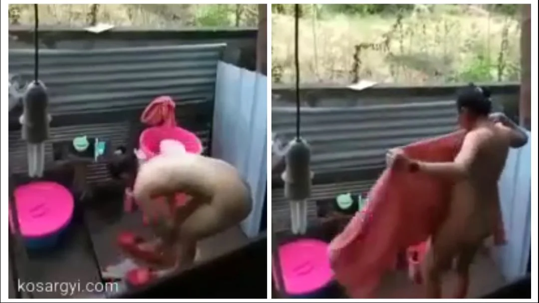 ရေချိုးချောင်းရိုက် (၁၅) – Myanmar Lady Nude Showering