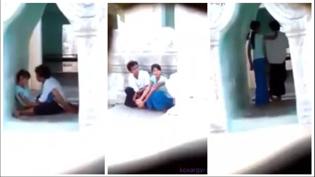 ဘုရားပေါ် ခွေးဇာတ်ခင်းနေတဲ့အတွဲ – Myanmar Couple Dating Outdoor Public Sex