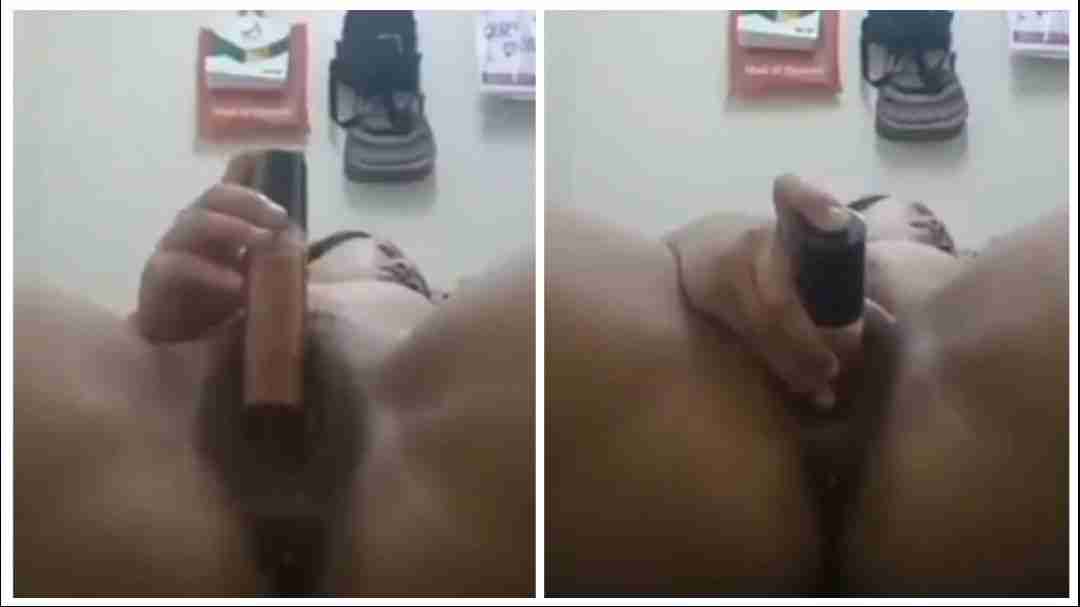 နှုတ်ခမ်းနီပုလင်းနဲ့ အာသာဖြေတဲ့ မမ – Woman Masturbates Orgasm With Lips Bottle Fuck