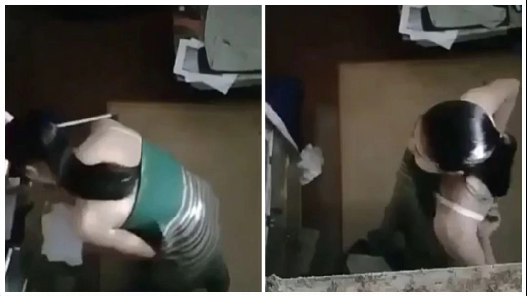 အဝတ်လဲချောင်းရိုက် (၄) – Teen Changing Clothes At Home